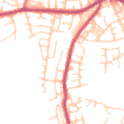 Daytime road noise heatmap for M27 0BZ