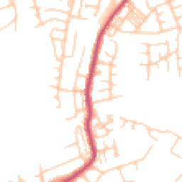 Daytime road noise heatmap for M27 0DD