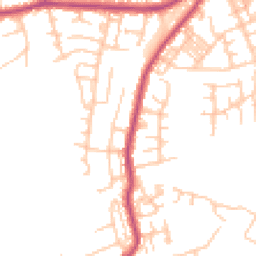 Daytime road noise heatmap for M27 0DE
