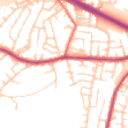 Daytime road noise heatmap for M27 0DL