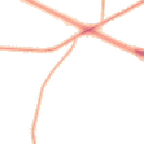 Night-time road noise heatmap for M27 0DN