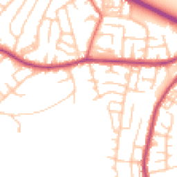 Daytime road noise heatmap for M27 0DP