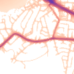 Daytime road noise heatmap for M27 0DQ