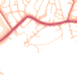 Daytime road noise heatmap for M27 0DR