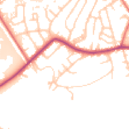 Daytime road noise heatmap for M27 0DS