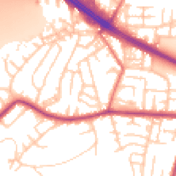 Daytime road noise heatmap for M27 0EU