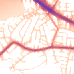 Daytime road noise heatmap for M27 0EZ