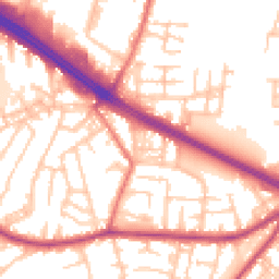 Daytime road noise heatmap for M27 0HP