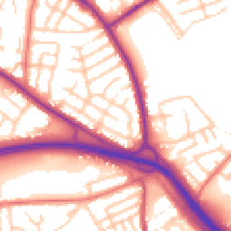 Daytime road noise heatmap for M27 4JQ