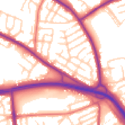Daytime road noise heatmap for M27 4JU