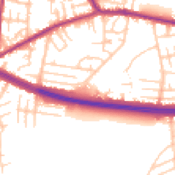 Daytime road noise heatmap for M27 5WX