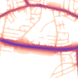 Daytime road noise heatmap for M27 5WY