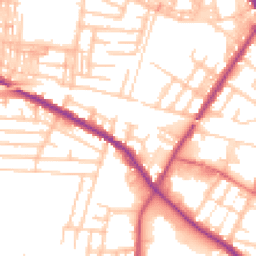 Daytime road noise heatmap for M27 6AS