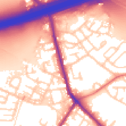 Daytime road noise heatmap for M27 8AB