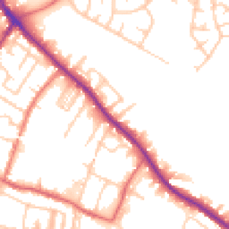 Daytime road noise heatmap for M27 8BJ