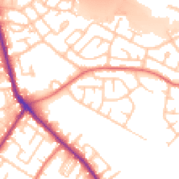 Daytime road noise heatmap for M27 8QQ