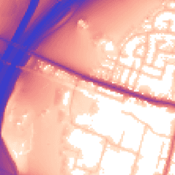 Daytime road noise heatmap for M27 9GD