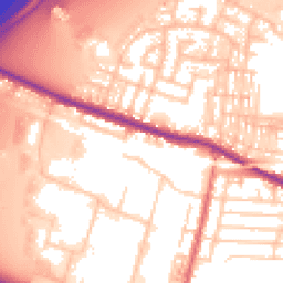 Daytime road noise heatmap for M27 9GE