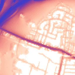 Daytime road noise heatmap for M27 9QG