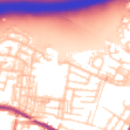 Daytime road noise heatmap for M27 9UE