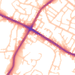 Daytime road noise heatmap for M28 0BA