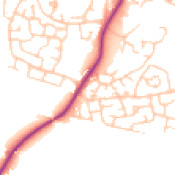 Daytime road noise heatmap for M28 0EL