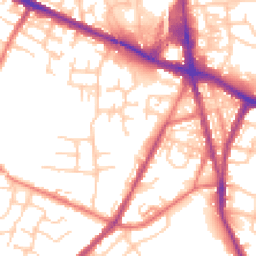 Daytime road noise heatmap for M28 0GD