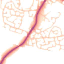 Daytime road noise heatmap for M28 0YJ