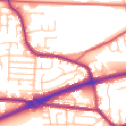 Daytime road noise heatmap for M28 1DQ
