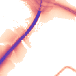 Night-time road noise heatmap for M28 2TX
