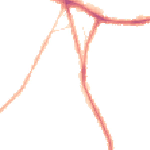 Night-time road noise heatmap for M28 7DG