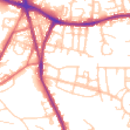 Daytime road noise heatmap for M28 7EE