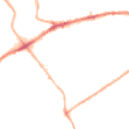 Night-time road noise heatmap for M30 0BF