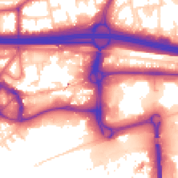 Daytime road noise heatmap for M30 0DE