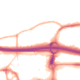 Night-time road noise heatmap for M30 0DG