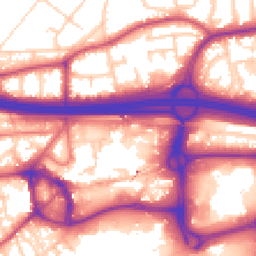 Daytime road noise heatmap for M30 0DL