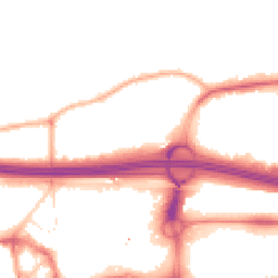 Night-time road noise heatmap for M30 0DS