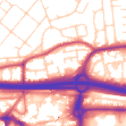Daytime road noise heatmap for M30 0DW