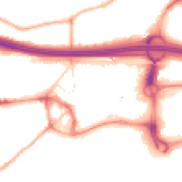Night-time road noise heatmap for M30 0EA