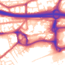 Daytime road noise heatmap for M30 0EB