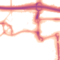 Night-time road noise heatmap for M30 0ED