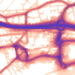 Daytime road noise heatmap for M30 0EH