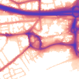 Daytime road noise heatmap for M30 0EJ
