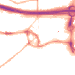 Night-time road noise heatmap for M30 0EJ
