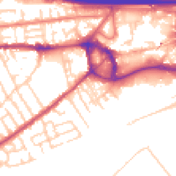Daytime road noise heatmap for M30 0EX