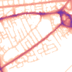 Daytime road noise heatmap for M30 0FZ