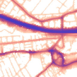 Daytime road noise heatmap for M30 0NZ