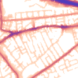 Daytime road noise heatmap for M30 0UD