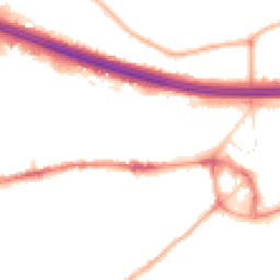 Night-time road noise heatmap for M30 0WG