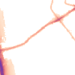 Night-time road noise heatmap for M30 7HE